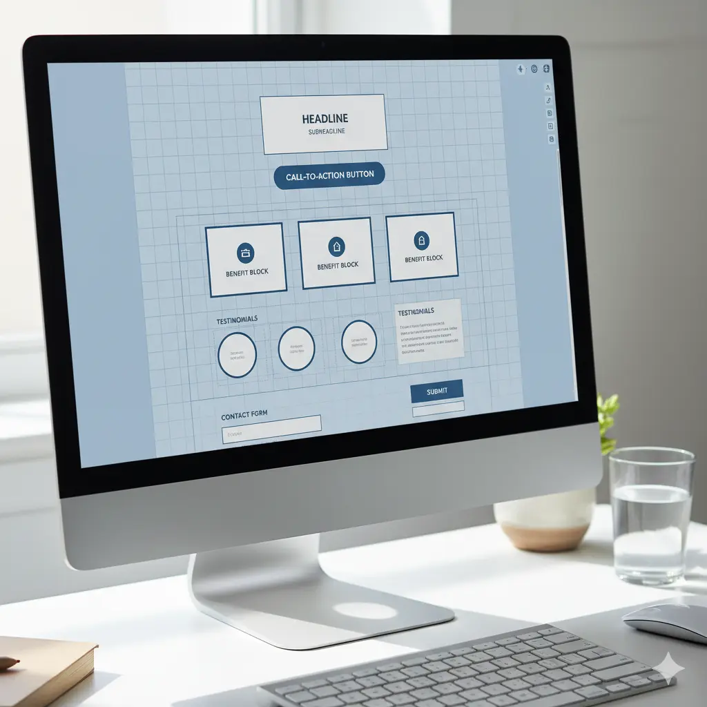 Como hacer la estructura de una landing page